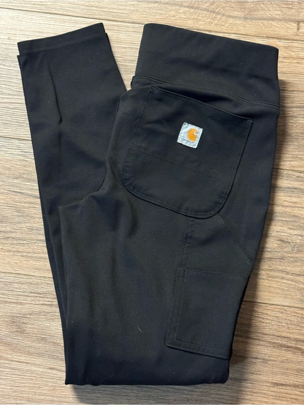 Carhartt Black Fitted Work Leggings with Interior Brand Print